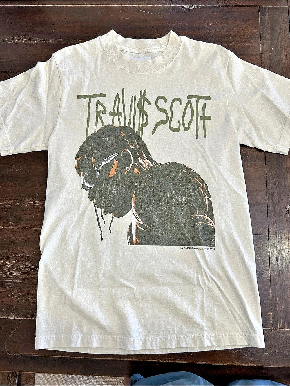 Travis Scott x Nike Game Changer Graphic Oversized Tee Cream Small Authentic